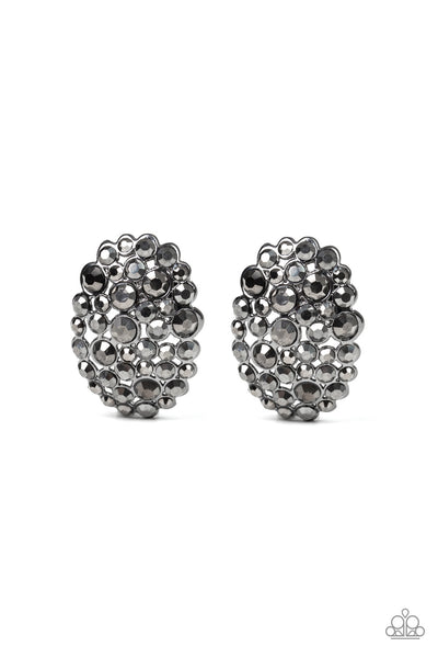 Daring Dazzle Black - Paparazzi Earring