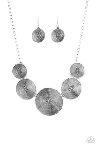 Deserves A Medal Silver - Paparazzi Necklace