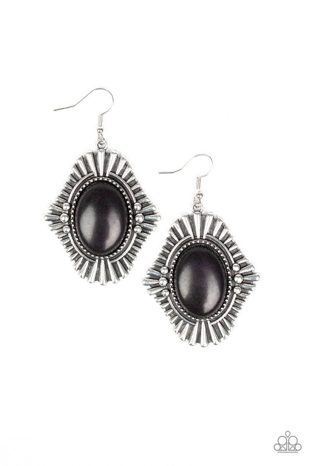 Easy As Pioneer -  Black Paparazzi Earring