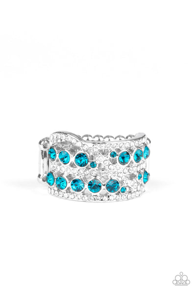 Elegant Effervescence Blue - Paparazzi Ring
