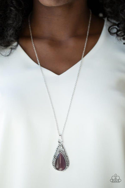 Enchanted Eden Purple - Paparazzi Necklace