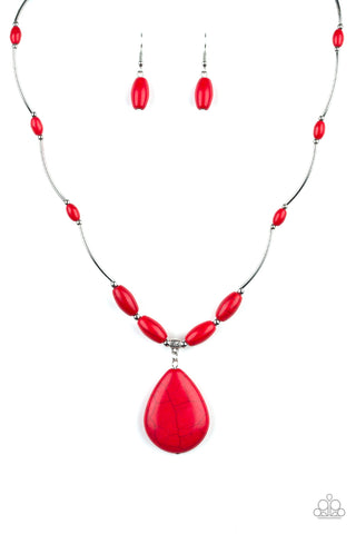 Explore the Elements Red - Paparazzi Necklace