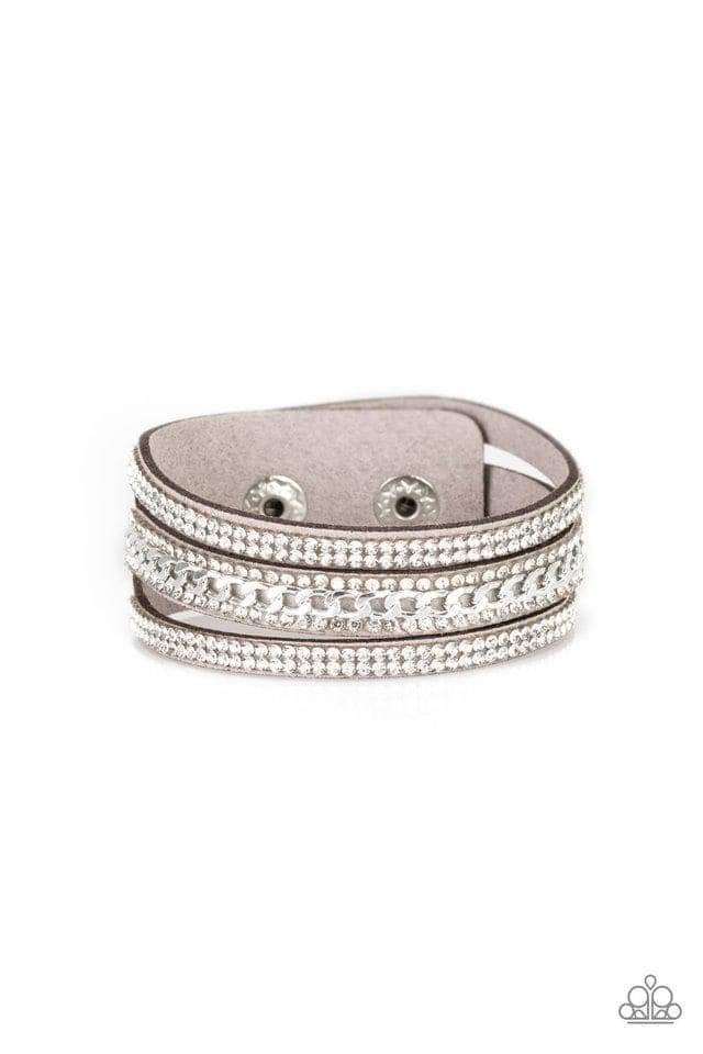 Rollin' In Rhinestone Silver Urban Bracelet