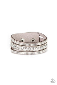 Rollin' In Rhinestone Silver Urban Bracelet