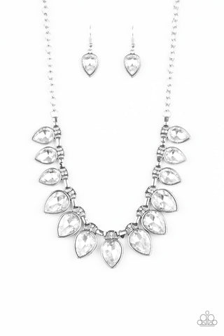 Fearless Is More White - Paparazzi Necklace