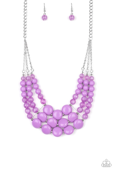 Flirtatiously Fruity Purple - Paparazzi Necklace