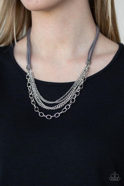 Free Roamer Silver - Paparazzi Necklace