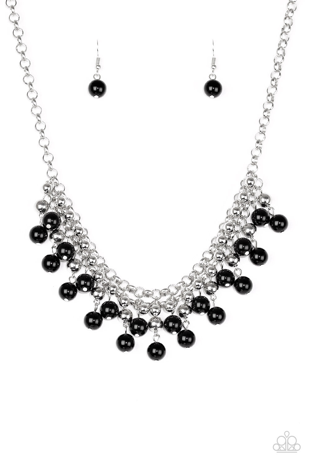 Friday Night Fringe Black - Paparazzi Necklace