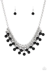 Friday Night Fringe Black - Paparazzi Necklace