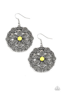 Grove Groove Yellow - Paparazzi Earring