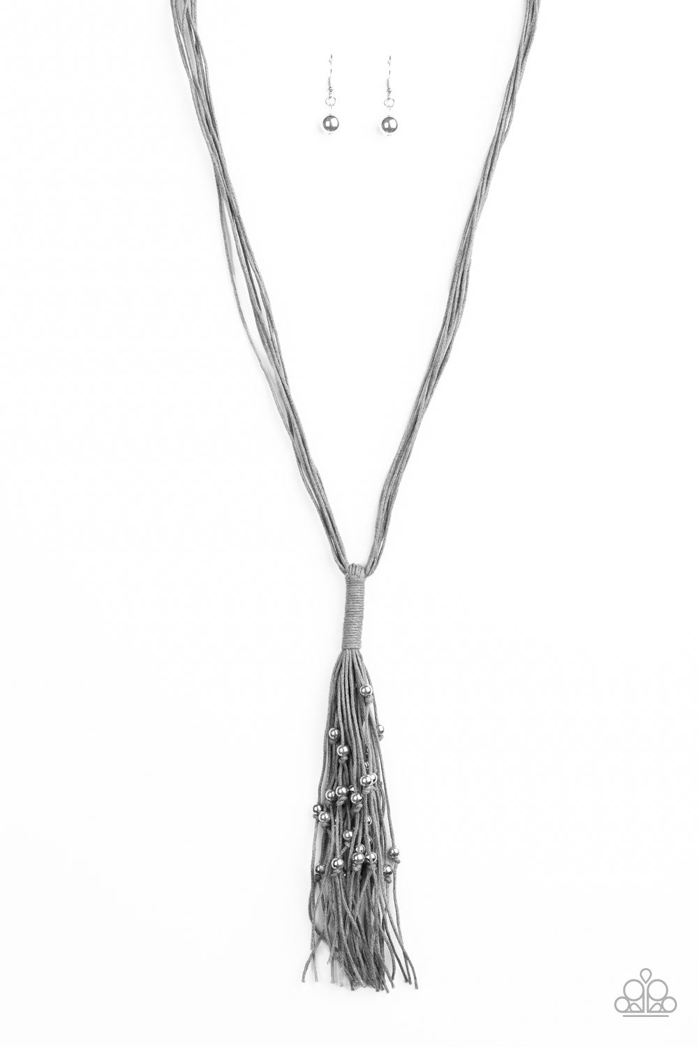 Hand-Knotted Knockout Silver - Paparazzi Necklace