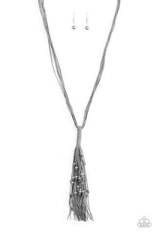 Hand-Knotted Knockout Silver - Paparazzi Necklace