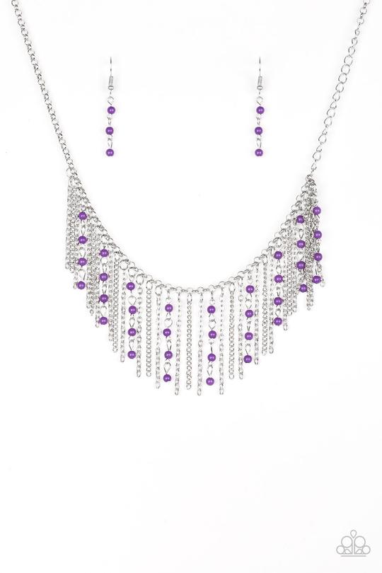 Harlem Hideaway Purple - Paparazzi Necklace