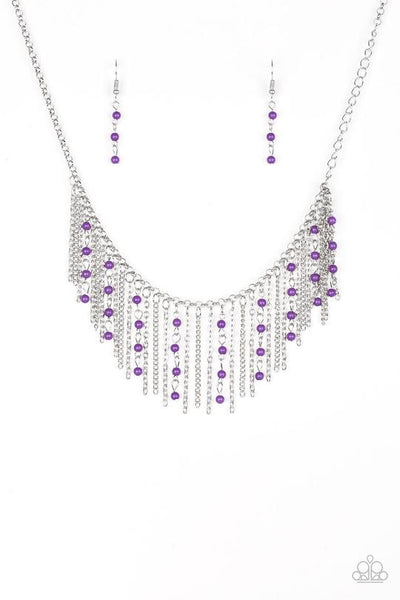 Harlem Hideaway Purple - Paparazzi Necklace