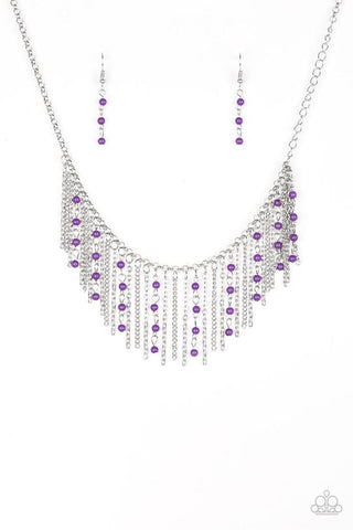 Harlem Hideaway Purple - Paparazzi Necklace