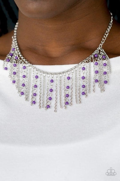 Harlem Hideaway Purple - Paparazzi Necklace