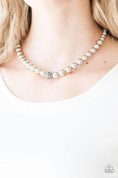 High Stakes Fame Silver - Paparazzi Necklace