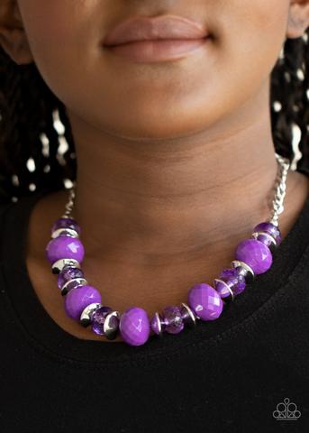 Hollywood Gossip Purple - Paparazzi Necklace