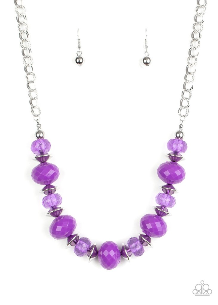 Hollywood Gossip Purple - Paparazzi Necklace