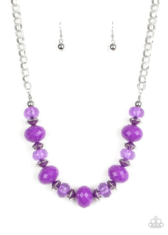 Hollywood Gossip Purple - Paparazzi Necklace