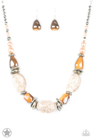 In Good Glazes Peach- Paparazzi Necklace