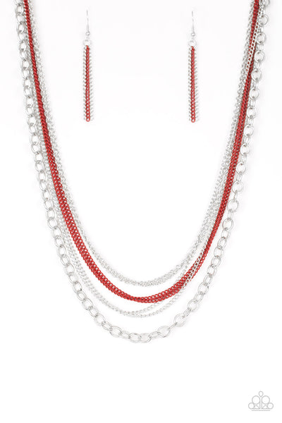 Intensely Industrial Red - Paparazzi Necklace