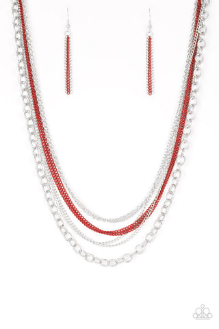 Intensely Industrial Red - Paparazzi Necklace