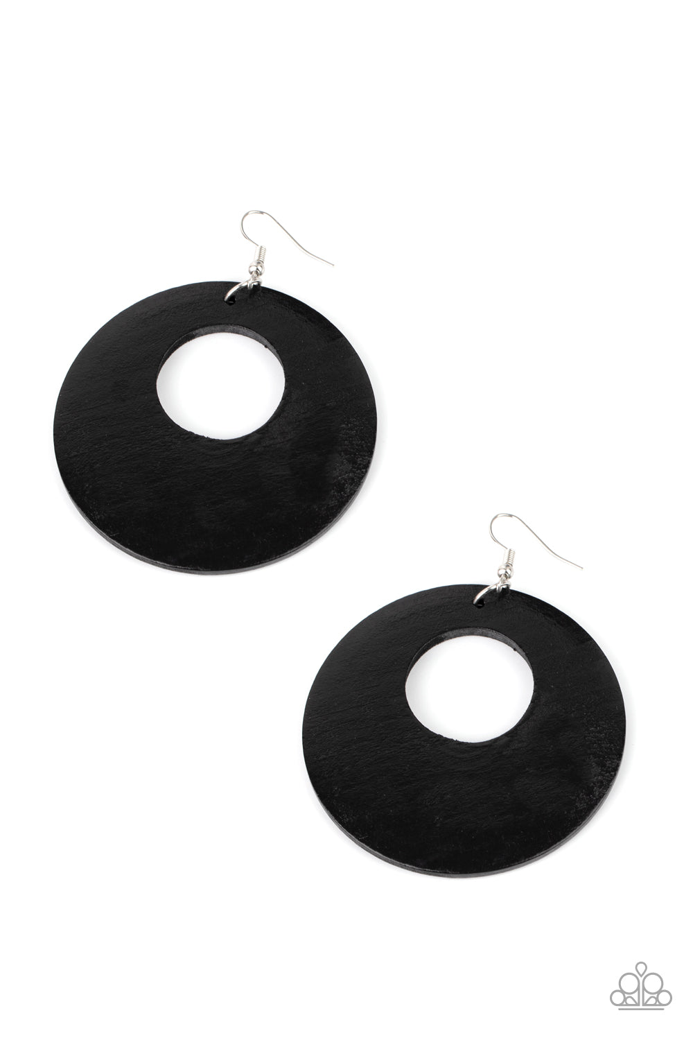 Island Hop Black - Paparazzi Earring