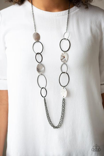 Kaleidoscope Coast Black - Paparazzi Necklace
