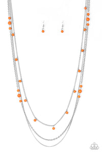 Laying The Groundwork Orange - Paparazzi Necklace