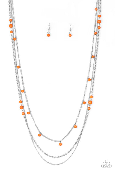 Laying The Groundwork Orange - Paparazzi Necklace