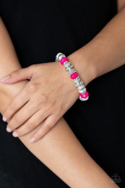 Live Life To The Color-fullest Pink - Paparazzi Bracelet