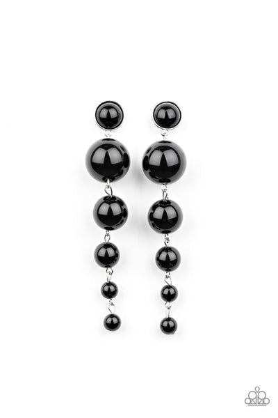 Living A Wealthy Lifestyle Black Earrings - Paparazzi Jewelry