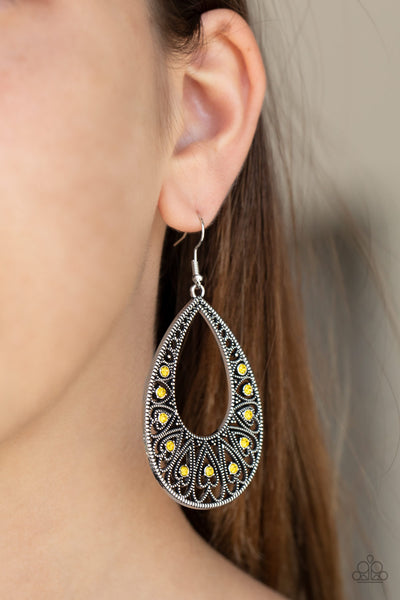 Love To Be Loved Yellow - Paparazzi Earring