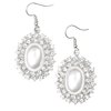 Mega Movie Star White - Paparazzi Earring