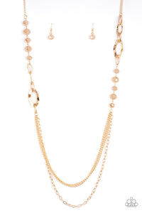 Modern Glam Girl Gold - Paparazzi Necklace