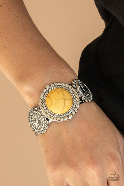 Mojave Motif - Yellow - Paparazzi Jewelry