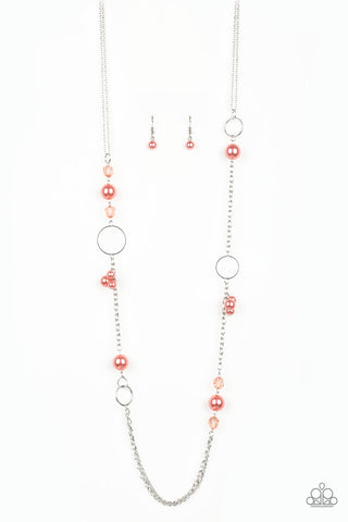 Pageant Princess Orange - Paparazzi Necklace