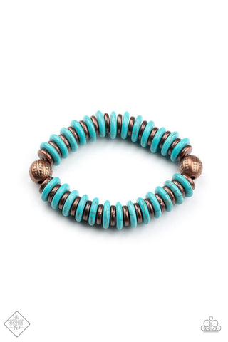 Eco Experience Blue Bracelet - Paparazzi Accessories