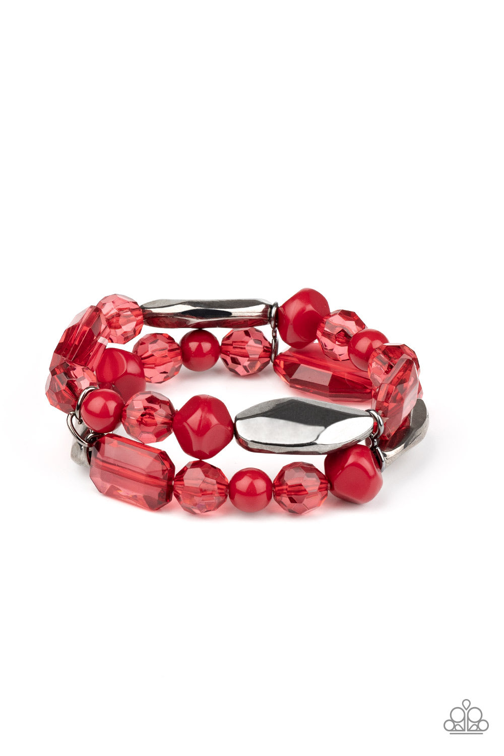 Rockin Rock Candy Red - Paparazzi Bracelet