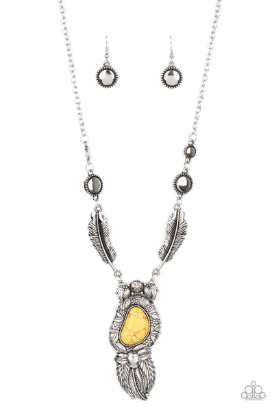 Ruler Of The Roost Yellow - Paparazzi Necklace