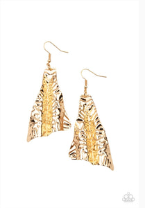 How FLARE You Gold - Paparazzi Earring