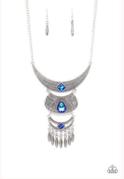 Lunar Enchantment Blue - Paparazzi Necklace