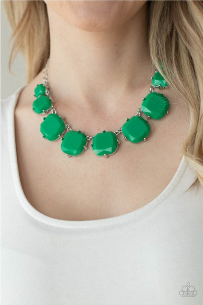 Prismatic Prima Donna Green - Paparazzi Necklace