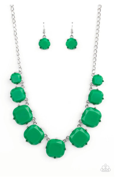 Prismatic Prima Donna Green - Paparazzi Necklace