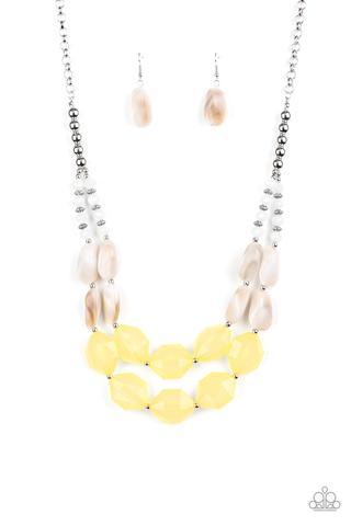 Seacoast Sunset Yellow - Paparazzi Necklace