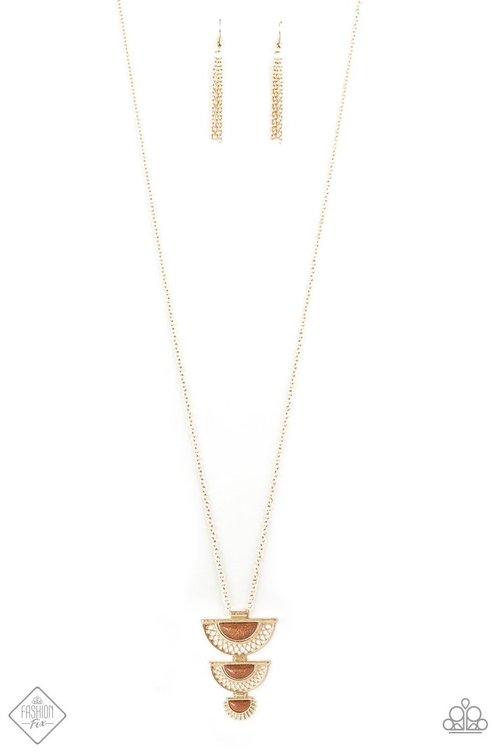 Serene Sheen Gold - Paparazzi Necklace