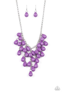 Serenely Scattered Purple - Paparazzi Necklace