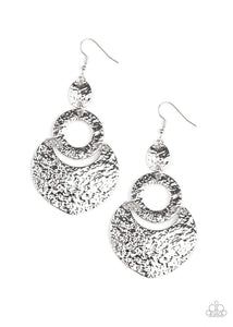 Shimmer Suite Silver - Paparazzi Earring