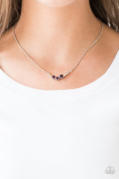 Sparkling Stargazer Purple - Paparazzi Necklace